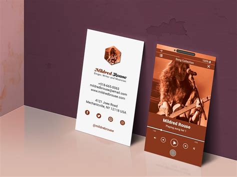 Creative Singer / Writer / Musician Business Card Design | TechMix