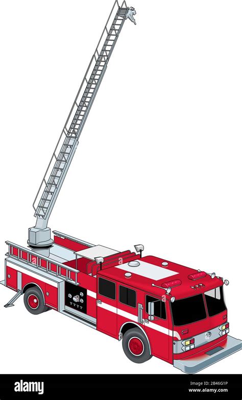 Fire Truck Ladder Clipart Illustrations