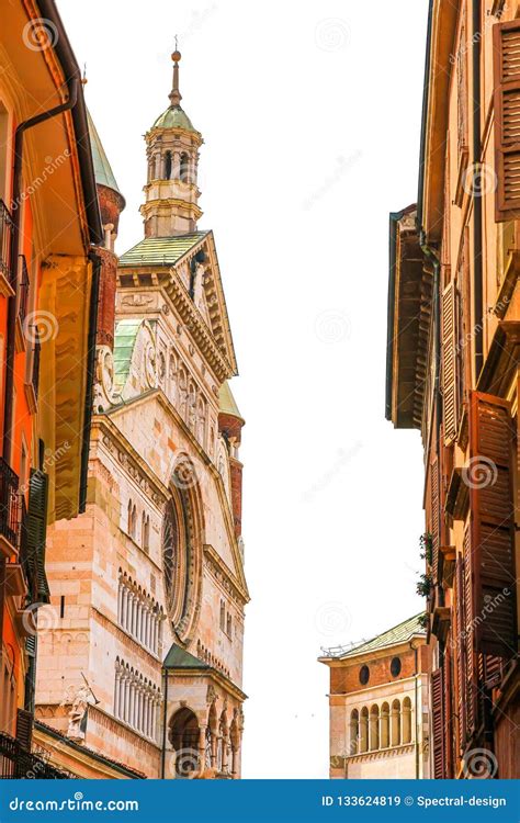 The Cremona Cathedral with Ancient Buildings Stock Image - Image of ...