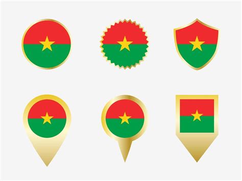 Vector flag set of Burkina Faso. 22822674 Vector Art at Vecteezy