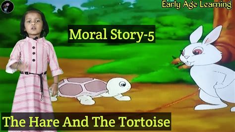 The Tortoise and the Hare। Moral story for Kids।The hare and the Tortoise Story। early age ...