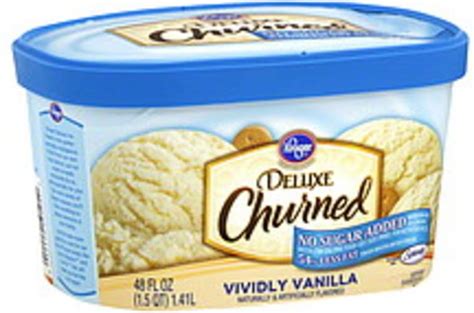 Kroger Reduced Fat, No Sugar Added, Vividly Vanilla Ice Cream - 48 oz ...