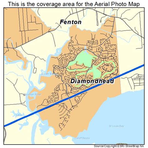 Aerial Photography Map of Diamondhead, MS Mississippi