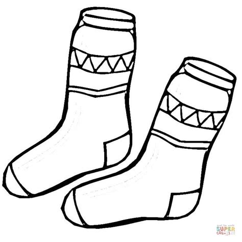 Kid Socks coloring page | SuperColoring.com