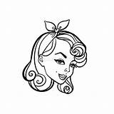 Pin Up Girl Coloring Book sketch template