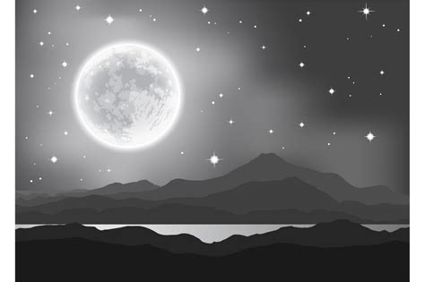 Moon Vector Drawing