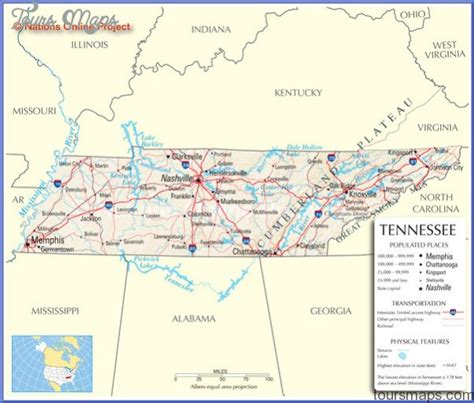 Tennessee Map Tourist Attractions - ToursMaps.com