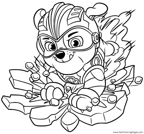 Printable Paw Patrol Mighty Pups Coloring Page - Free Printable Coloring Pages