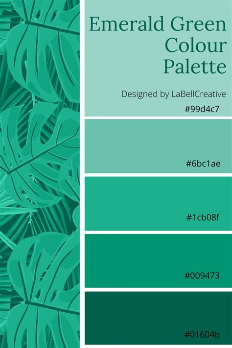 Emerald Green Colour Palette | Green colour palette, Color palette ...