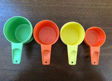 Vintage Tupperware Measuring Cups Set of 4 | Etsy