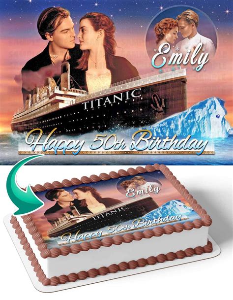 Buy Cakecery The Titanic Personalized Edible Cake Topper 1/2 11.7 x 17.5 Birthday Cake Topper ...