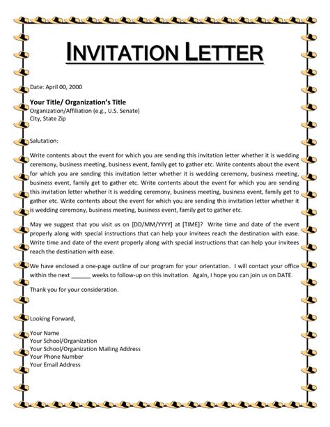 Need to get a letter of invitation for applying Canada Visa – Follow this format ! – Canada, US ...