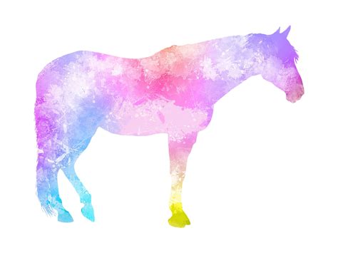 Horse Watercolor Painting Colorful Free Stock Photo - Public Domain Pictures