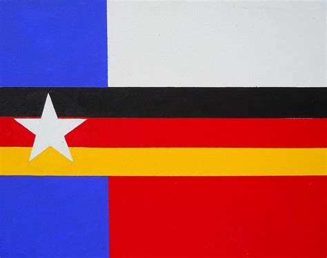 German-Texan Flag Painting by Damon White