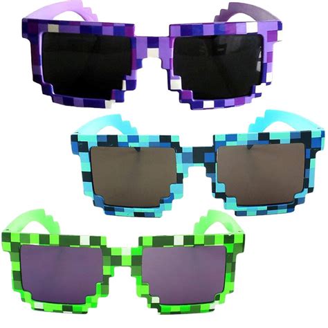 Minecraft diamond sunglasses creeper cosplay boys girls game mosaic spectacles glasses minecraft ...