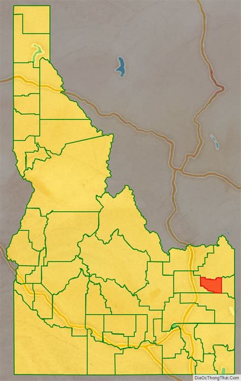 Map of Madison County, Idaho - Địa Ốc Thông Thái