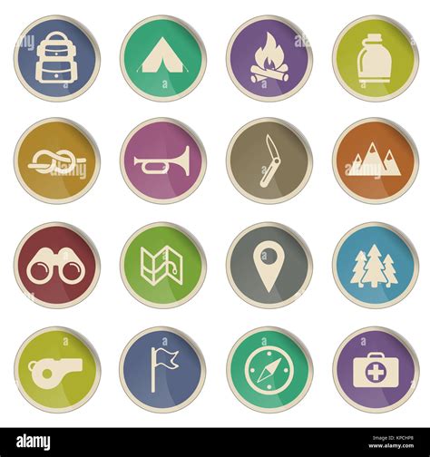 Boy Scout Label icons Stock Photo - Alamy