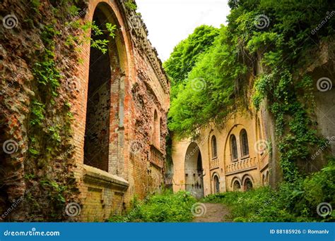 The Ruins of the Old Military Fort Conquered by Nature Stock Photo - Image of military, wall ...