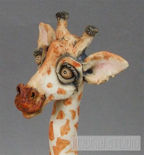 Giraffe Ceramic Animal Sculpture - Etsy.de | Sculpturen van dieren ...