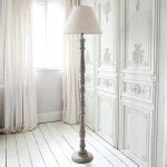 Graceful Pedestal Lamp in a White Room — Homebnc