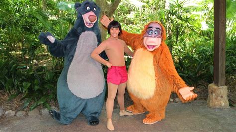Mowgli, Baloo & King Louie RARE Surprise Meet at Disney's Animal Kingdom, Jungle Book Characters ...