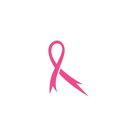 Premium Vector | Breast cancer awareness ribbon logo vector template