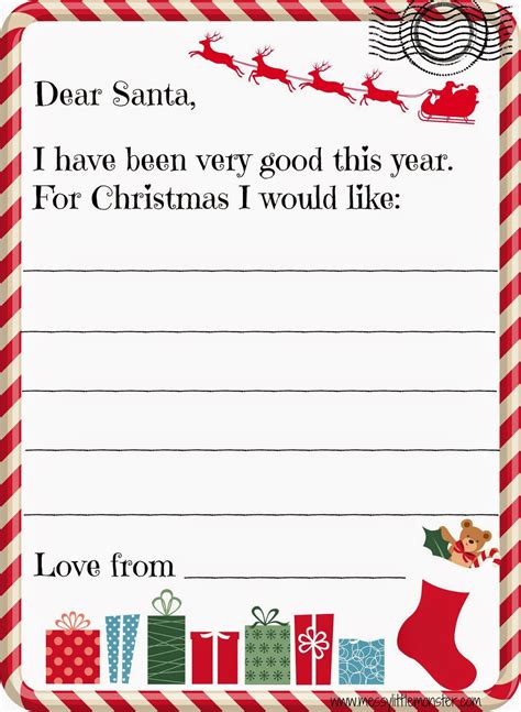 Santa Claus Letter To Kids Free Printable