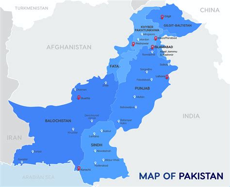 Political Map Of Pakistan, Pakistan Provinces Map, Pakistan, 58% OFF