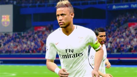 PSG vs Barcelona (Neymar Scored a Goal) 2017 Gameplay - YouTube