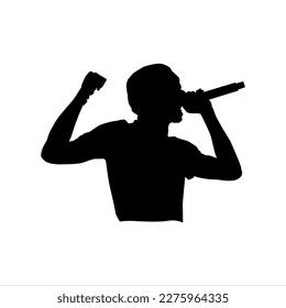 Silhouette Vector Design Vocalist Singing Stock Vector (Royalty Free) 2275964335 | Shutterstock