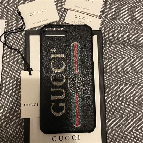 Gucci phone case with tags. For iPhone 8 Plus - Depop