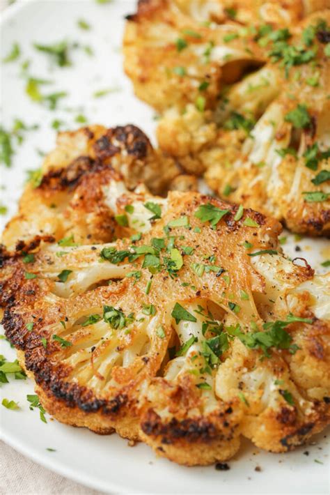 Roasted Cauliflower Steaks - Easy Healthy Recipes