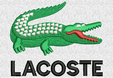 Lacoste crocodile Logo -4 SIZES (4 colors) Embroidery Design ...