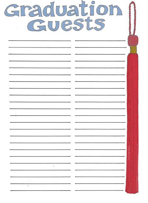 Free Printable Guest Book Template - Printable Word Searches