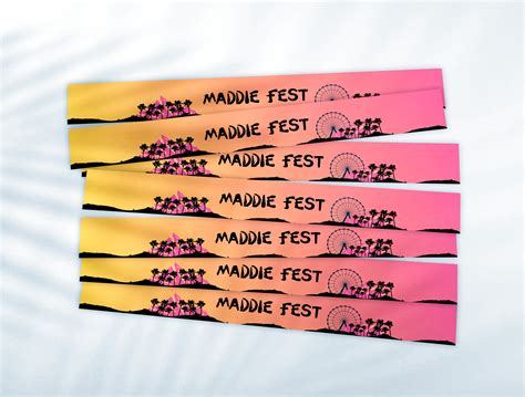 CUSTOM FEST Wristbands Concert Music Festival VIP Template Canva ...