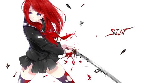 Girl with Red hair and Sword HD Wallpaper - SIN by Gazownik on DeviantArt