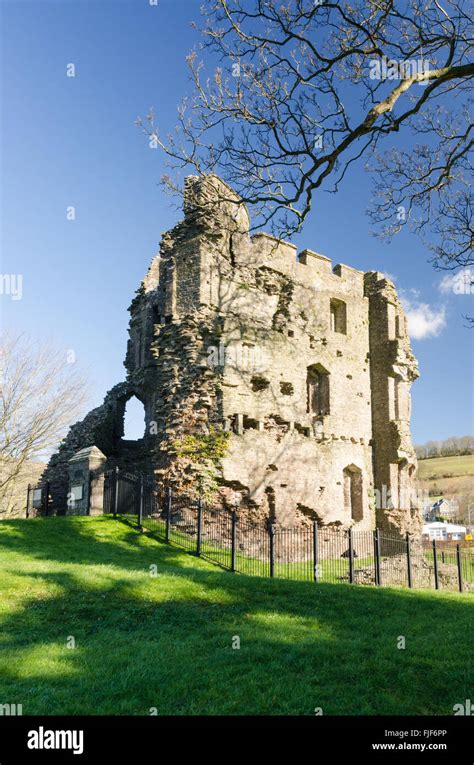 Crickhowell Castle, also known as Alisby's Castle in Crickhowell, Powys ...