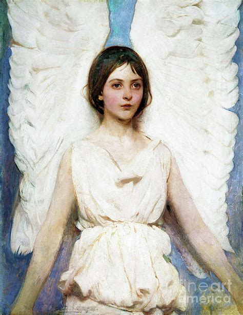 Pretty Angel With White Wings Vintage art Painting by Tina Lavoie ...