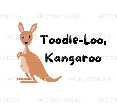 Toodle-loo Kangaroo Clipart Kangaroo Png Learning Png Kids - Etsy