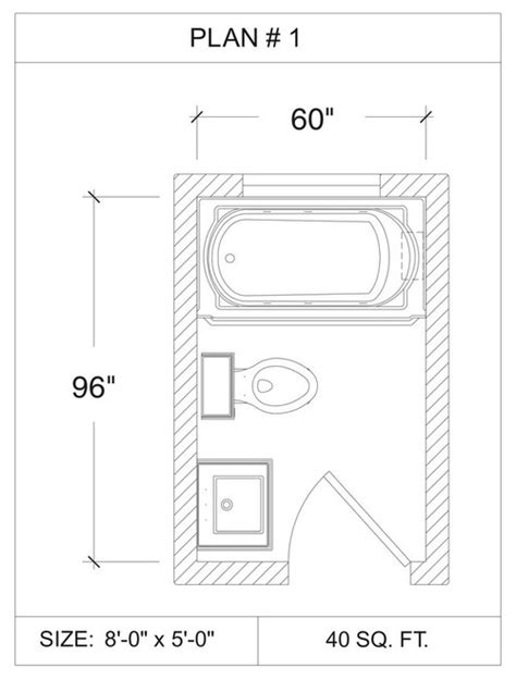 Bathroom Floor Plans 5 X 8