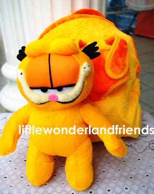 LittleWonderlandFriends: Garfield Cat Plush Backpack Back Pack Bag & Plush Toy