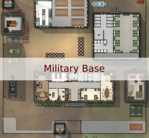 Military Base - 50 x 50 - Cthulhu Architect