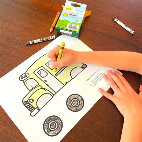 Paper School Bus Craft for Preschoolers (Free Printable!) - Simply Full of Delight