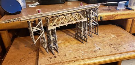 50' Deck Timber Bridge -- HO Scale Model Railroad Bridge Kit -- #761 pictures by Member159236