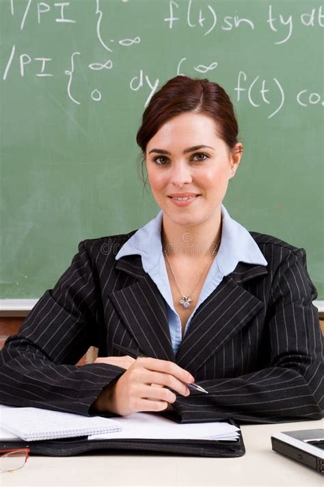 Female school teacher stock photo. Image of blackboard - 9707714