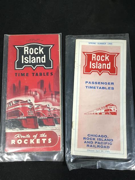 Lot 51 – Vintage Rock Island Railroad Timetables . – The Lodge Auction House