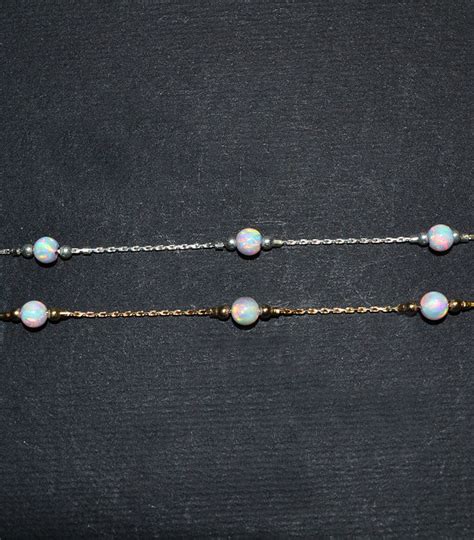 Opal Bracelet Gold White Opal Bracelet Opal Ball Bracelet - Etsy