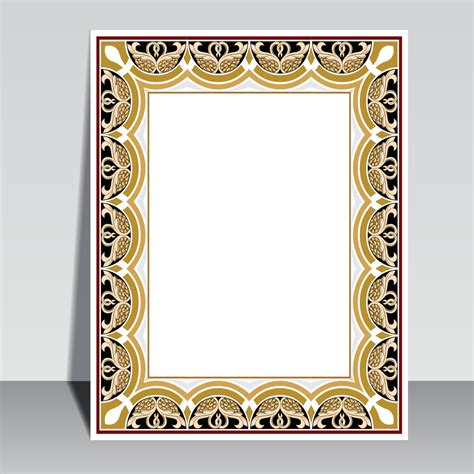 Islamic book cover design, Arabic frame border. 15416931 Vector Art at Vecteezy