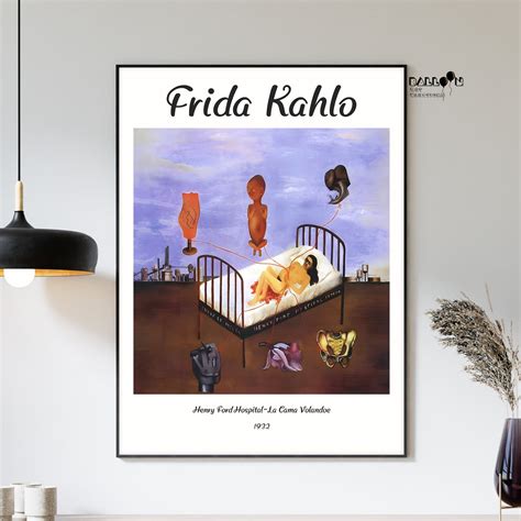 Frida Kahlo, Henry Ford Hospital-la Cama Volando, 1932, Frida Kahlo Print, Home Wall Art ...