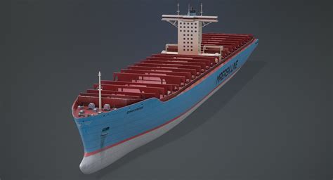 Container ship maersk emma 3D model - TurboSquid 1348494